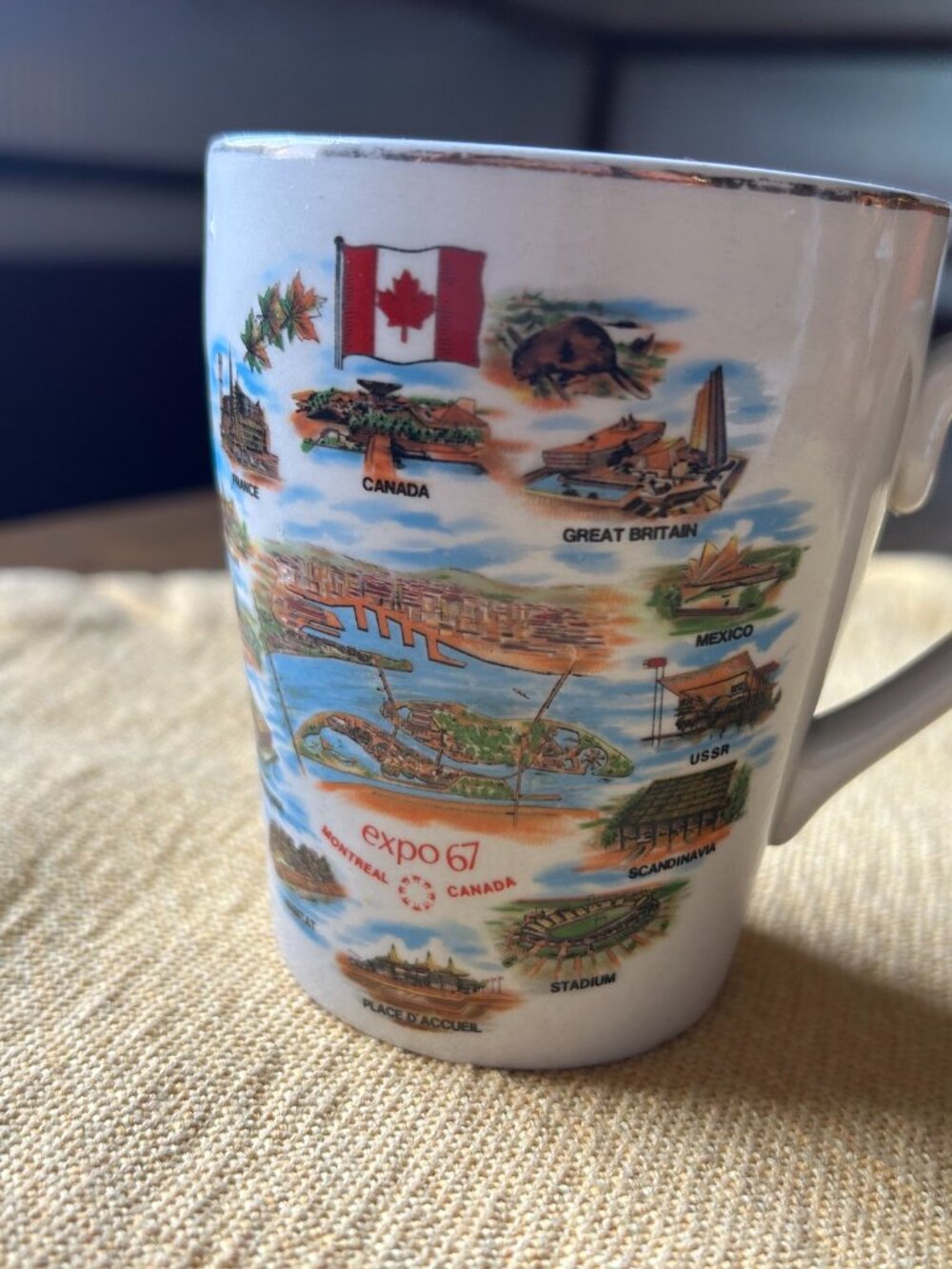 Vintage Expo 67 International Montreal Canada Coffee Cup mug Tams England     4